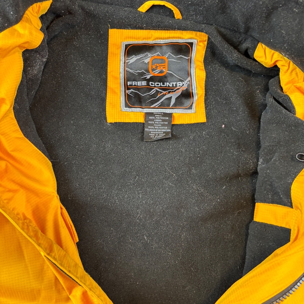 Free Country Xtreme Mens Small Yellow Black Ski Snowboard Jacket Water Resistant - Picture 8 of 13